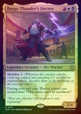 ��FOIL�ۡڱѡ�����۹𡢥��르/Zurgo, Thunder's Decree[¿��R]��TDM��