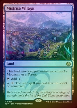 【ボーダレス・Foil】湧霧の村/Mistrise Village FOIL】【英】湧霧の村/Mistrise Village[土地R]【TDM】 | スタンダード