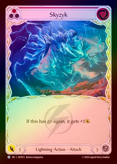 Rainbow Foil》《英》[稲妻]スキジック /[Lightning]Skyzyk[赤] [C