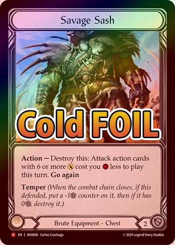 Cold Foil》《英》[野人]野獣の蛮帯 /[Brute]Savage Sash [P]《プロモ