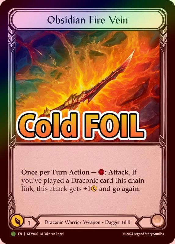 ��Cold Foil�աԱѡ�[ε�ϡ����] ���ˤα�̮/[Draconic Warrior]Obsidian Fire Vein[GEM005][P]�ԥץ����ǡ�
