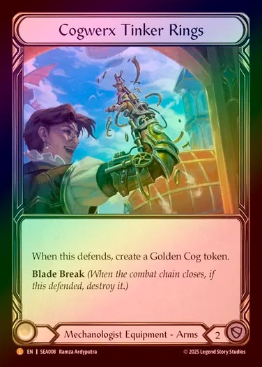 FaB コグワークスの絡繰リング 拡張アートCF 英語版 Rainbow Foil》《英》[機械技師] コグワークスの絡繰リング