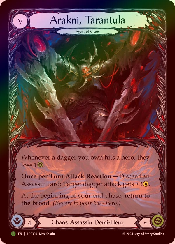 Rainbow Foil》《英》[混沌・暗殺者] タランチュラのアラクニ/[Chaos