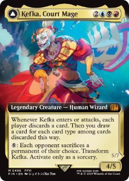 (人造魔導士、ケフカ/Kefka, Court Mage)英•拡張foil 英】人造魔導士、ケフカ/Kefka, Court Mage[多色MR]【FIN】[拡張アート