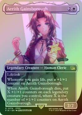 [サージFOIL] エアリス・ゲインズブール)【英語版】 [FIN-白R] FOIL】【英】エアリス・ゲインズブール/Aerith Gainsborough[白R