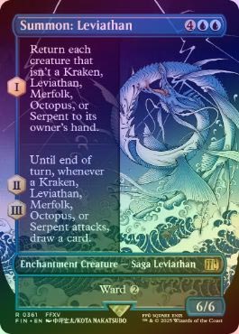 FOIL】【英】召喚：リヴァイアサン/Summon: Leviathan[青R]【FIN