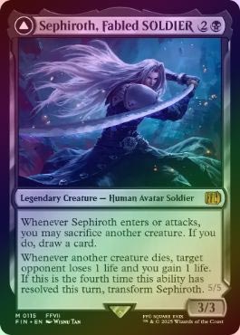 mtg 威名のソルジャー、セフィロス　foil FOIL】【英】威名のソルジャー、セフィロス/Sephiroth, Fabled