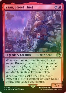 FOIL】【英】自由を求める少年、ヴァン/Vaan, Street Thief[赤R]【FIN