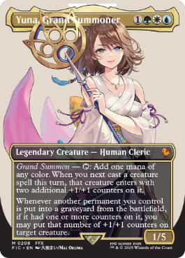 MTG 大召喚士、ユウナ EX+](サージFOIL)(フルアート)大召喚士、ユウナ/Yuna, Grand