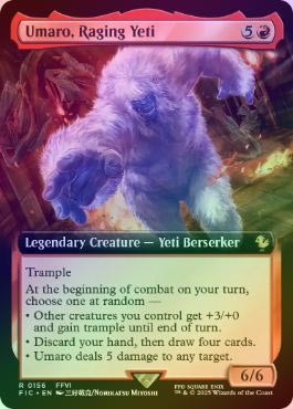MTG 稀少 怒りの雪男、ウーマロ 日本語 拡張アート FOIL MTG 稀少 怒りの雪男、ウーマロ 日本語 拡張アート FOIL - メルカリ