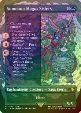 FOIL】【英】召喚：メーガス三姉妹/Summon: Magus Sisters[緑R