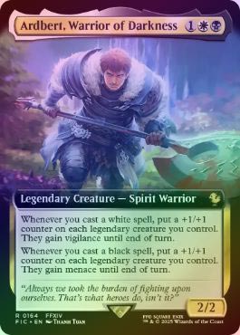 MTG 闇の戦士、アルバート 日本語 拡張アート FOIL FOIL] 闇の戦士、アルバート/Ardbert, Warrior of Darkness