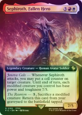 MTG FIC《墜ちた英雄、セフィロス》英語版 拡張アートfoil