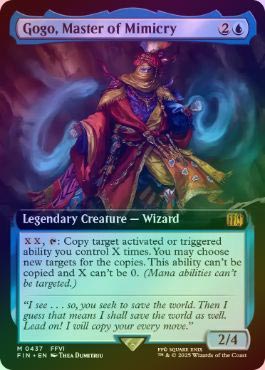 MTG FF 世界を救うものまね中、ゴゴ 拡張英語foil FOIL】【英】世界を救うものまね中、ゴゴ/Gogo, Master of Mimicry[青