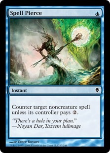 Spell Pierce 4枚セット　ZEN FOIL 英語 ☆SALE特価品 状態EX☆【英】呪文貫き/Spell Pierce[青U]【ZEN