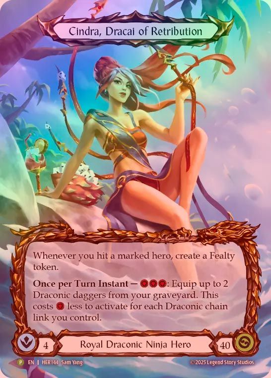 ��Rainbow Foil�աԱѡ�[ε�ϡ�Ǧ��] �����Υɥ饫��������ɥ�/[Draconic Ninja]Cindra, Dracai of Retribution [HER144][P]�ԥץ����ǡ�