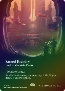 FOIL】【英】聖なる鋳造所/Sacred Foundry[土地R]【EOE】[ボーダーレス 
