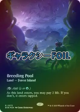 MTG 繁殖池 ギャラクシーfoil EX+](ギャラクシーFOIL)(フルアート)繁殖池/Breeding Pool《英語