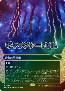 MTG 墨蛾の生息地 foil 1枚 ギャラクシーFOIL】【日】墨蛾の生息地/Inkmoth Nexus[No.110