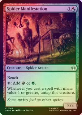 FOIL】【英】蜘蛛の顕現/Spider Manifestation[多色C]【SPM