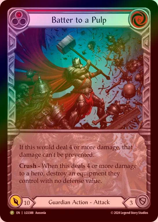 日*可様 MTG 赤プロモカード 3枚セット Rainbow Foil》[Guardian]Batter to a Pulp [赤][P]《プロモ版
