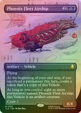 不死鳥艦隊の飛行船　ボーダーレスfoil 4枚 FOIL】【英】不死鳥艦隊の飛行船/Phoenix Fleet Airship[黒MR]【TLA