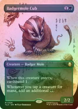 アナグマモグラの仔/Badgermole Cub ボーダレス　foil 日本語 アナグマモグラの仔/Badgermole Cub》高価買取中！ 通常版5,500円