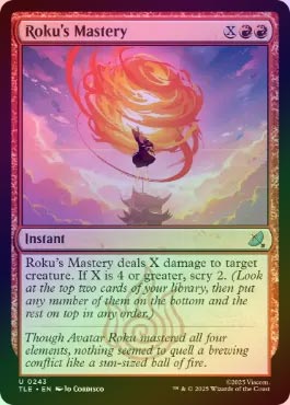 FOIL】【英】ロクの達人技/Roku's Mastery[赤U]【TLE】 | スタンダード