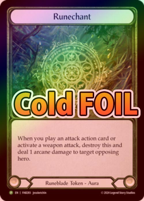 Cold Foil》[Runeblade]Runechant [A:緑][P]《プロモ版》 | Flesh and