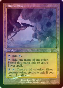 FOIL】【英】スリヴァーの巣/Sliver Hive[土地P]【PRM】[旧枠