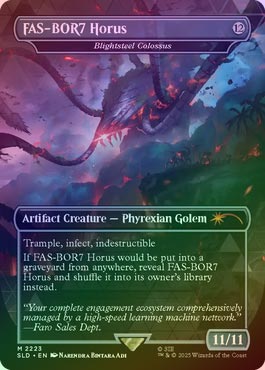 FOIL】【英】FAS-BOR7 Horus〔荒廃鋼の巨像/Blightsteel Colossus