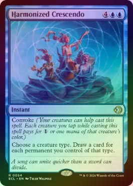 mtg フラクチャー Foil調和した大合唱 英語 FOIL】【英】調和した大合唱/Harmonized Crescendo[青R]【ECL