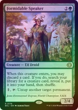 【MTG】並外れた語り部 [ECL-BF] 緑R 英語 拡張アート FOIL】【英】並外れた語り部/Formidable Speaker[緑R]【ECL
