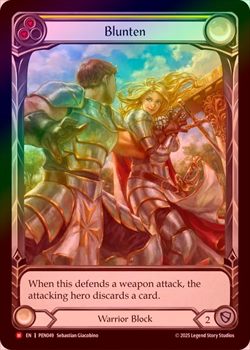 Rainbow Foil》《英》[戦士] 鈍刀/[Warrior]Blunten[M]《PEN》[拡張