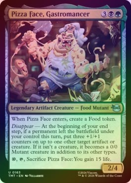 FOIL】【英】グルメの魔術師、ピザフェイス/Pizza Face, Gastromancer