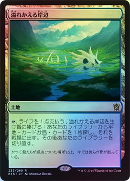 ☆特価品 状態EX☆【FOIL】【日】溢れかえる岸辺/Flooded Strand[土地R