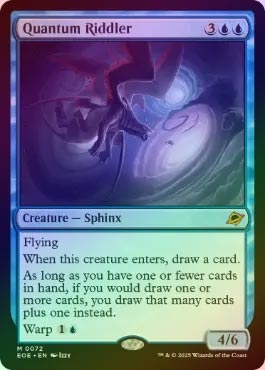 MTG EOE 量子の謎かけ屋 英語版Foil 1枚 ☆特価品 状態EX☆【FOIL】【英】量子の謎かけ屋/Quantum Riddler[青MR