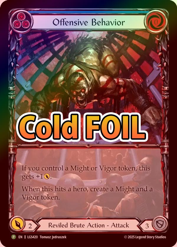 Cold Foil》《英》[卑劣・野人] 野蛮な振る舞い/[Reviled Brute