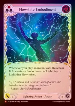 Rainbow Foil》《英》[稲妻]流脈の化身/[Lightning]Flowstate