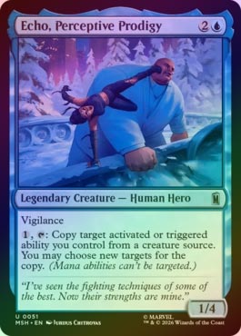 mtg 超稀少個体 プロモ FOIL 卓越した観察眼、エコー msh FOIL】【英】卓越した観察眼、エコー/Echo, Perceptive Prodigy[青U