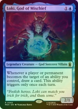 悪戯の神、ロキ FOIL】【英】悪戯の神、ロキ/Loki, God of Mischief[青R]【MSH