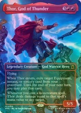 FOIL】【英】雷神、ソー/Thor, God of Thunder[No.338][赤MR]【MSH