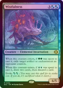 MTG 幽愁 Wistfulness (ECL) 英語Foil版 3枚セット ☆特価品 プロモマーク付き☆【FOIL】【英】幽愁/Wistfulness[多色MR