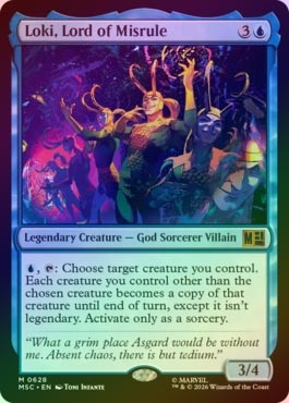 【MSC】無法の王、ロキ　英語foil FOIL】【英】無法の王、ロキ/Loki, Lord of Misrule[青MR]【MSC