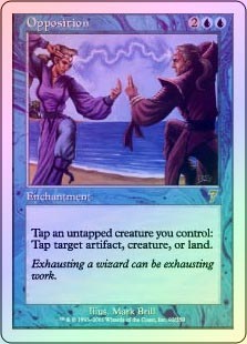 MTG　対立/Opposition　7th　Foil ☆特価品 状態VG☆【FOIL】【英】対立/Opposition[青R]【7ED