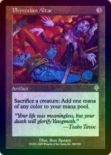 FOIL】【英】ファイレクシアの供犠台/Phyrexian Altar[無色R]【INV