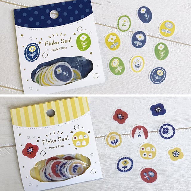 パピアプラッツ kurogoma. フレークシール フラワー