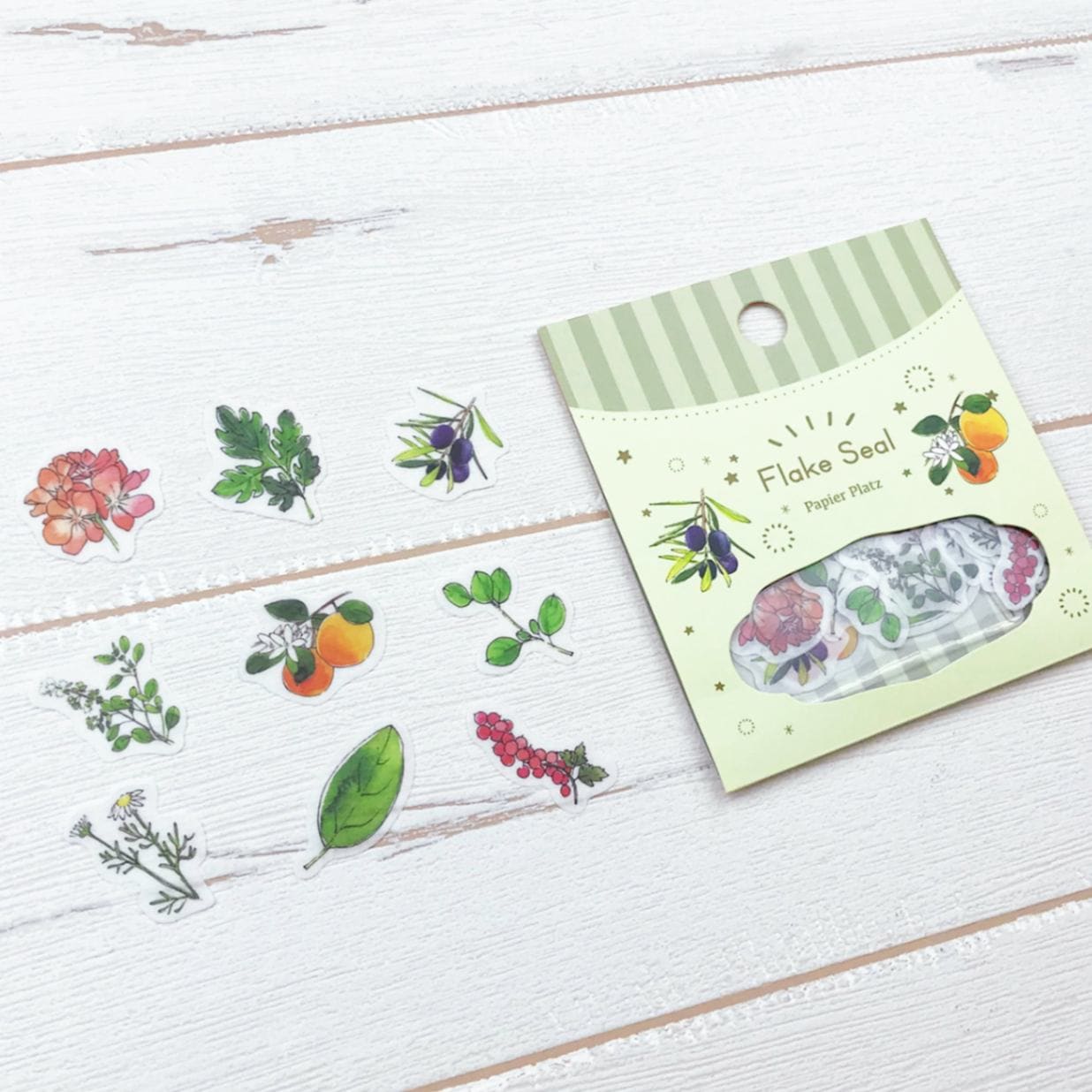 パピアプラッツ ポンチセ フレークシール herb