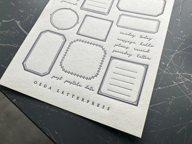 【限定色】LETTERPRESS sticker sheet【FRAME / Purple】