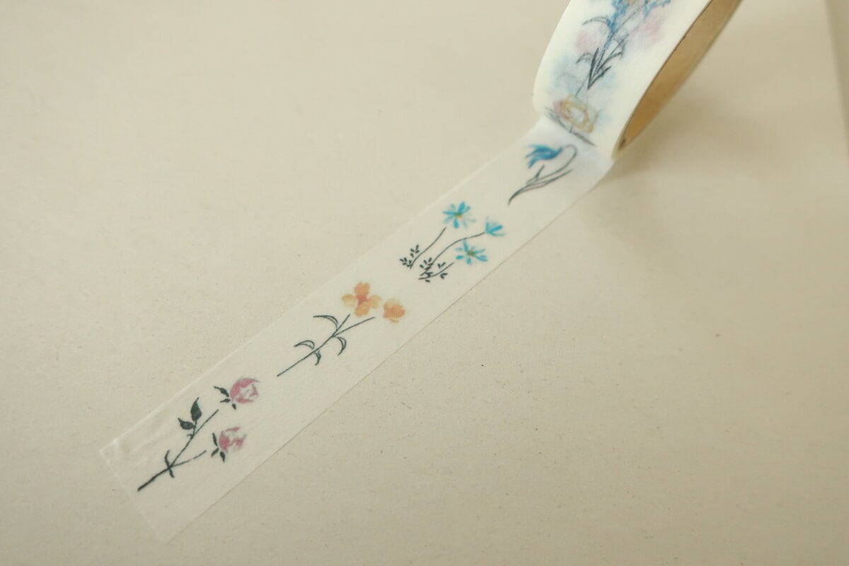 single flower マスキングテープ